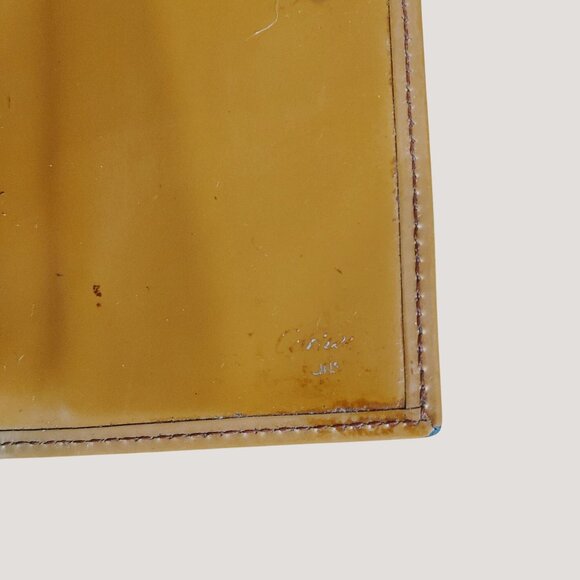 Cartier Panthere Brown Leather Wallet Vintage Silver Interior Peeling Tri Fold - Picture 12 of 14